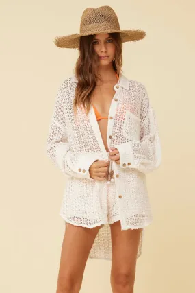 Surf Gypsy- Crochet Button Down