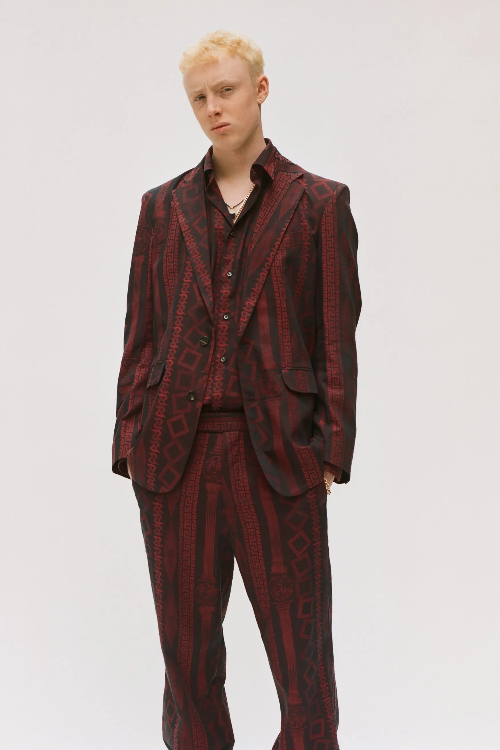 Tailored Column Jacquard Trouser