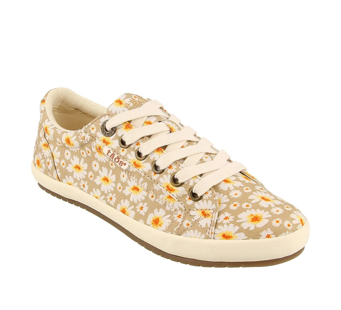 Taos Womens Star Canvas Sneaker-Tan Daisy