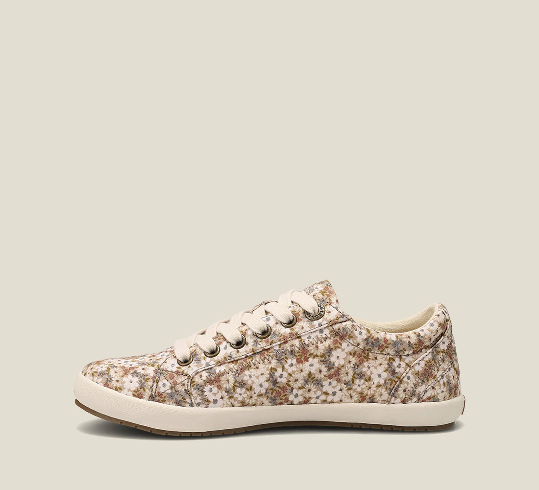 Taos Womens Star Canvas Sneaker- Natural Floral Multi