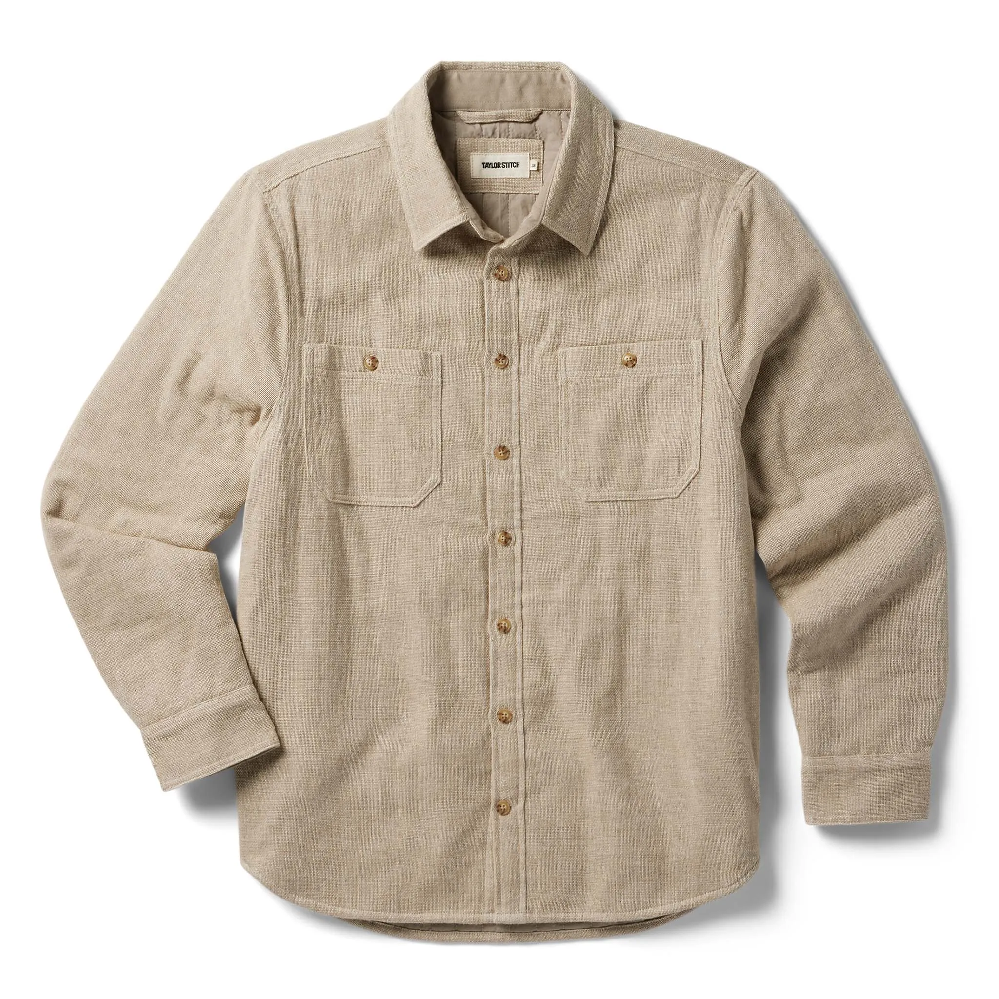 The Lined Utility Shirt in Oat Donegal