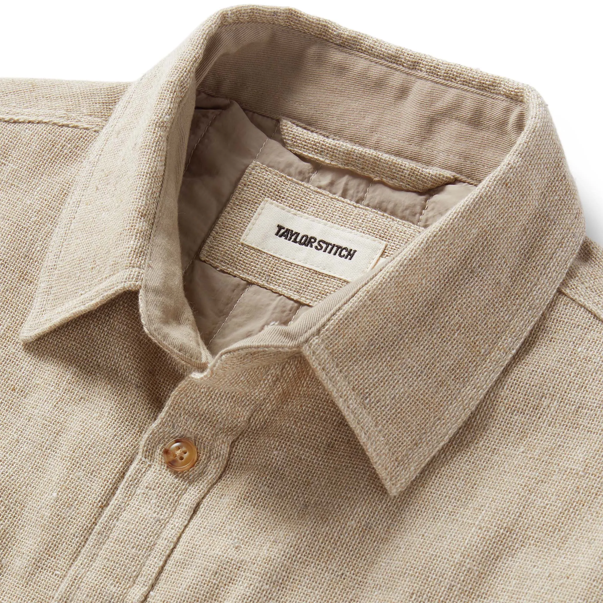 The Lined Utility Shirt in Oat Donegal