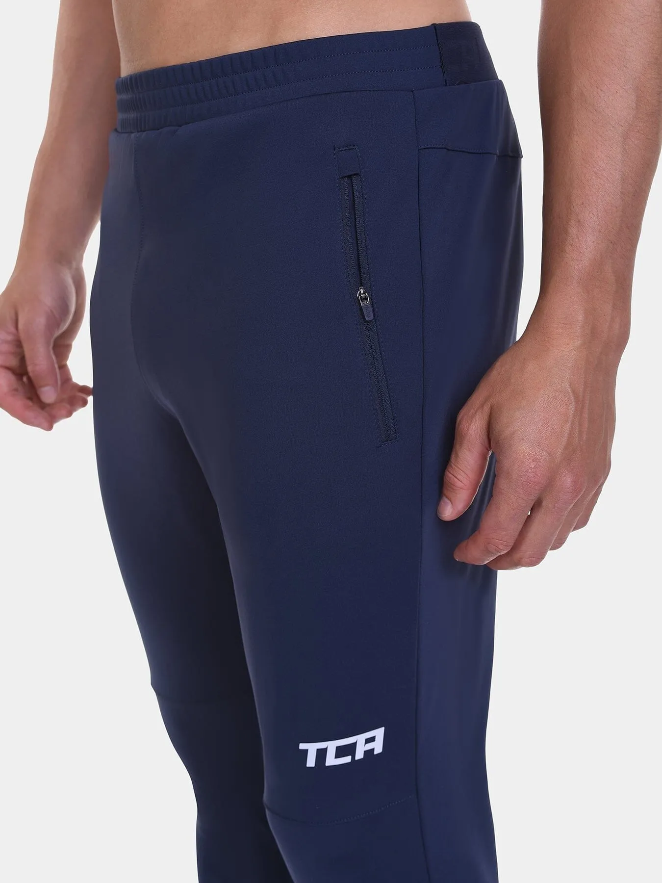 Thermal Cycling Trackpant For Men With Brushed Inner Fabric & Side Zip Pockets