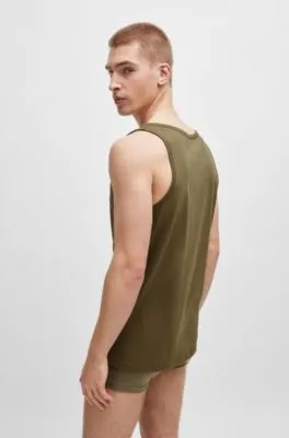 Three-pack of tank-top vests in cotton