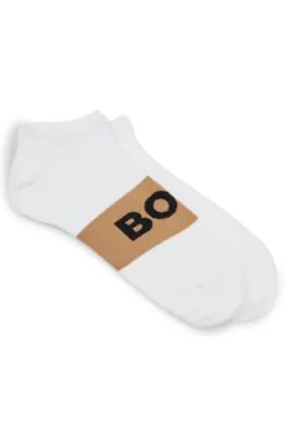 Two-pack of ankle-length socks in stretch fabric