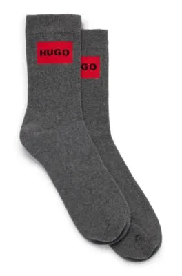 Two-pack of short-length socks with logo detail