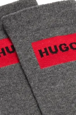 Two-pack of short-length socks with logo detail