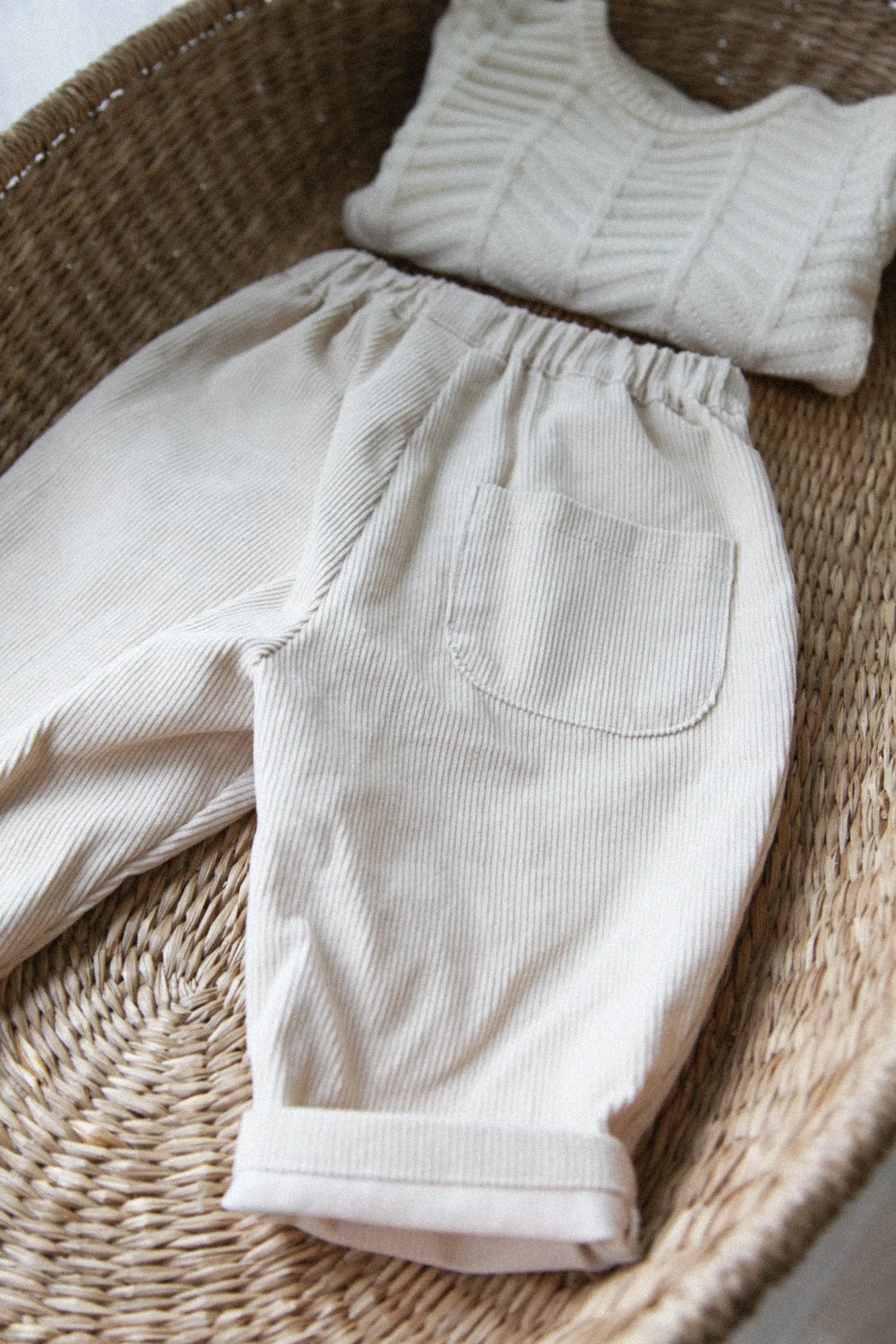 Unisex Sand Corduroy Trouser