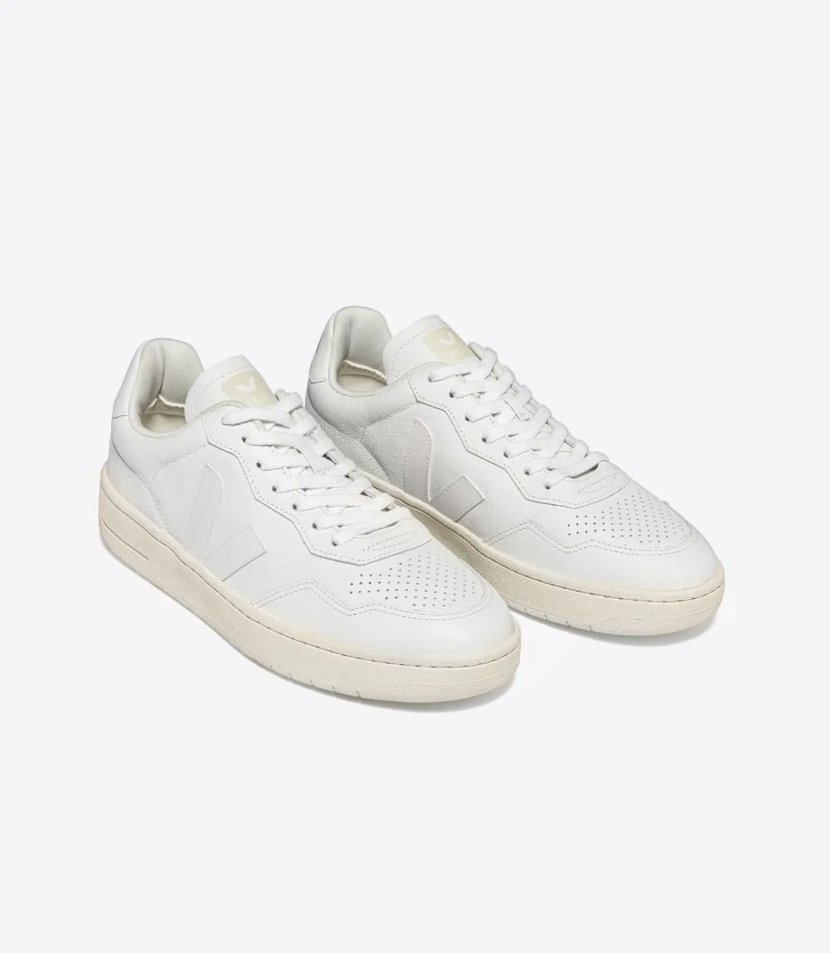 V 90 Organic Traced Leather sneaker - Extra White