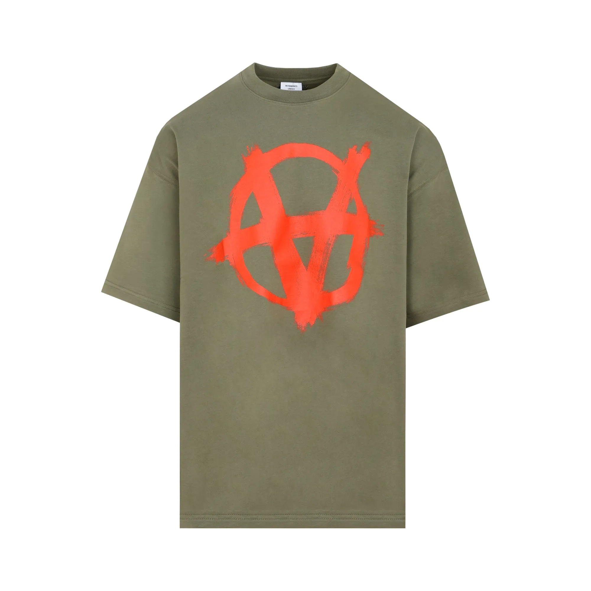 Vetements Anarchy Logo Printed Crewneck T-Shirt