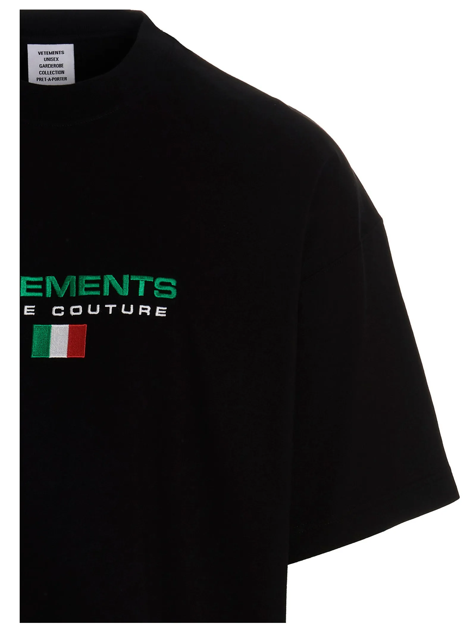 Vetements Logo Embroidered Crewneck T-Shirt