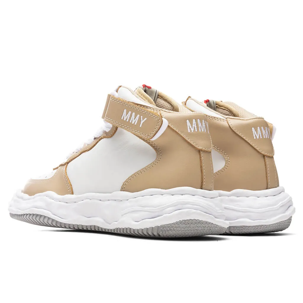 Wayne High OG Sole Leather Sneaker - Beige/White