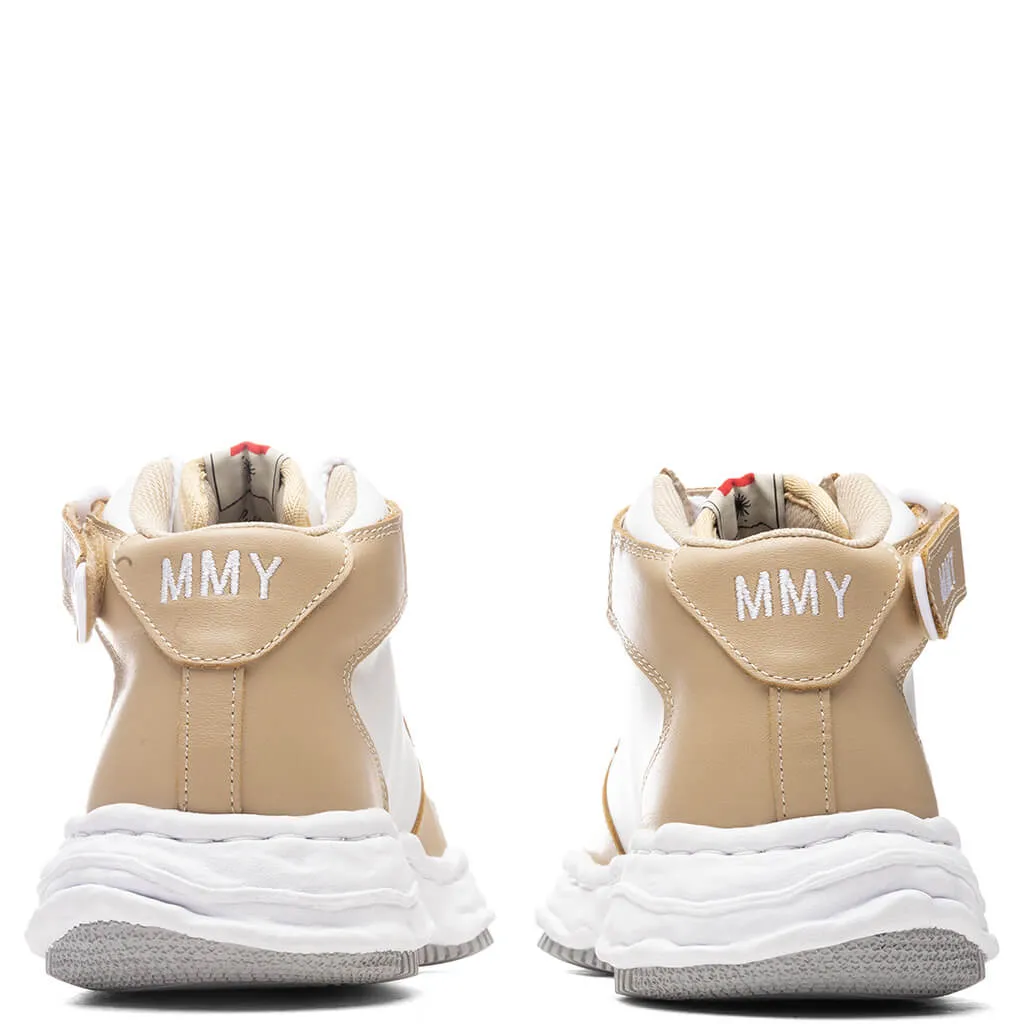 Wayne High OG Sole Leather Sneaker - Beige/White