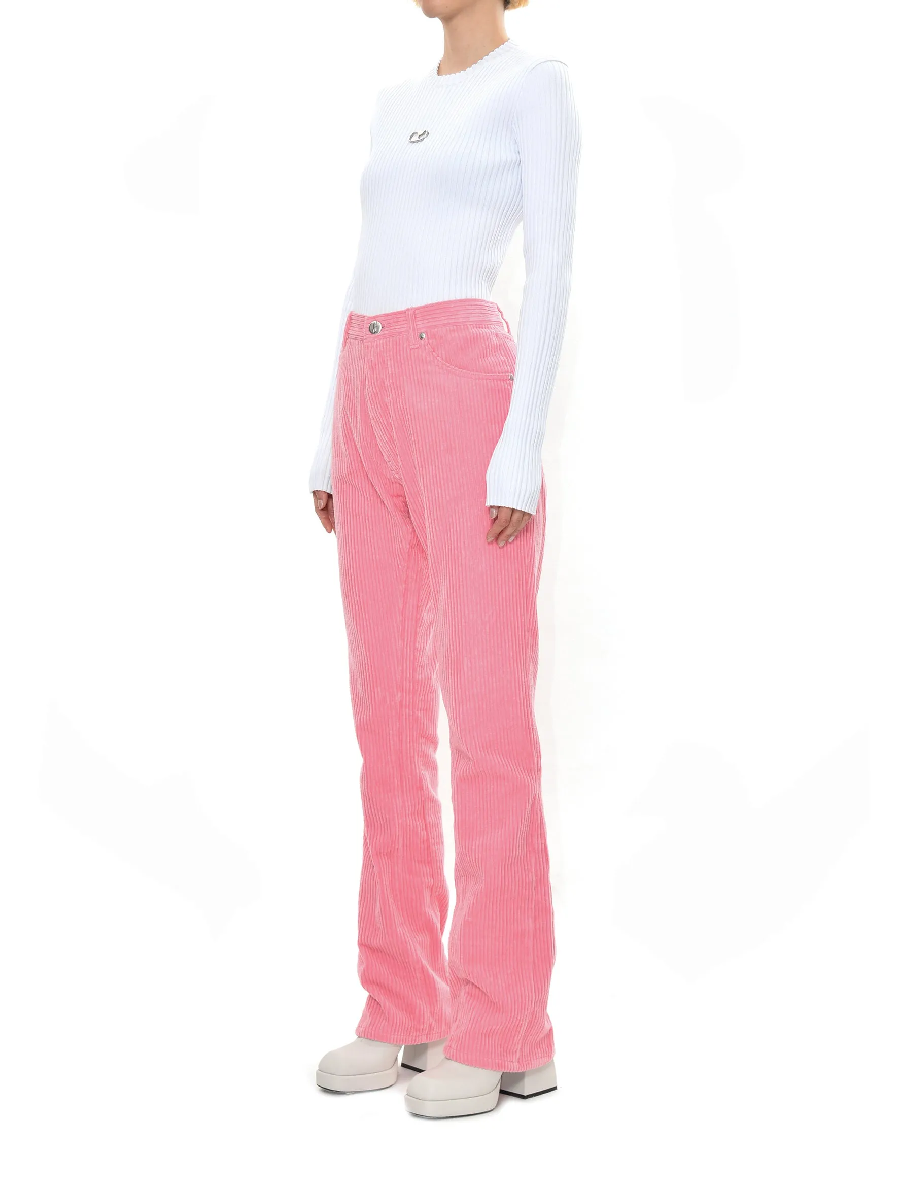 We11done Pink Corduroy Trouser