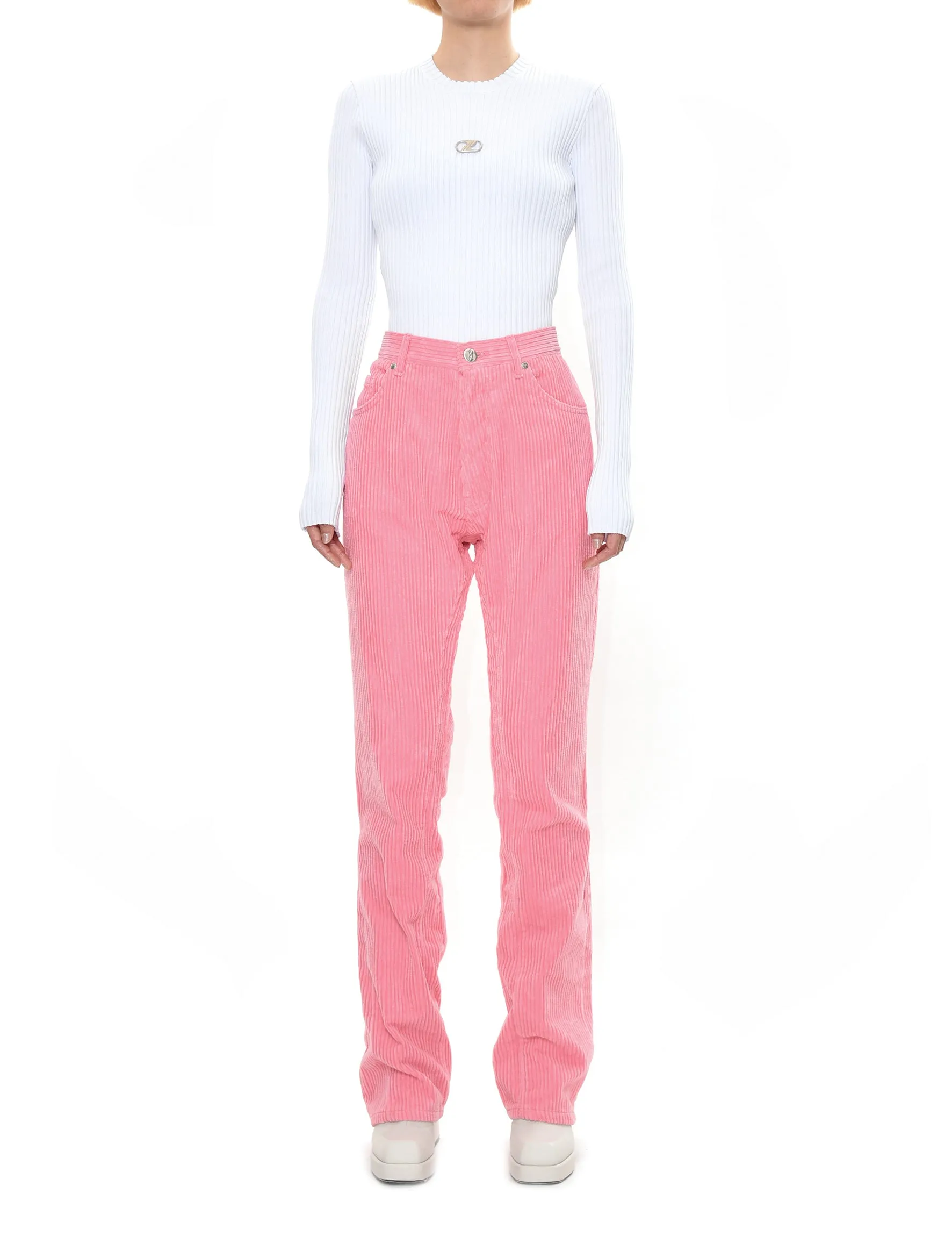 We11done Pink Corduroy Trouser