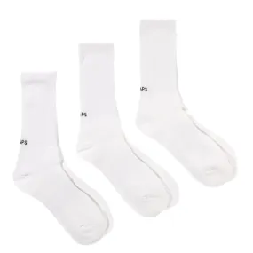 WTAPS SOCKS 3-PACK WHITE