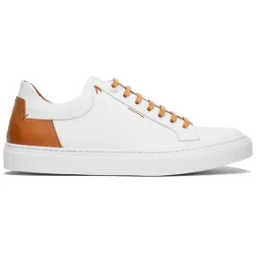 Zelli Diaz Rubberized Calfskin Sneaker White